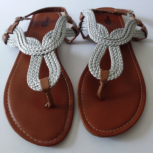 Charlotte Russe Shoes - Charlotte Russe Silver Rope Design and Brown Strap Sandals